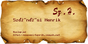 Szénási Henrik névjegykártya