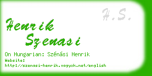 henrik szenasi business card